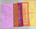 Vtg Japanese Bandana Handkerchief Multi Lot 5 Pcs Square Paisley Made In Japan