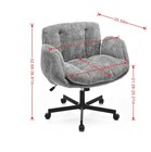Swivel Office Chair Double Cushioned Desk Chair For Home Study Living Room Pink