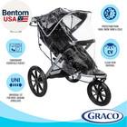 Graco Baby Jogging Stroller Universal Rain Cover  Ventilated Weather Shield  Wat