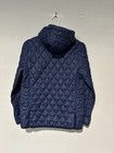 Polo Ralph Lauren Jacket Sz M 10-12 Kids Navy Blue Hooded Diamond Quilted