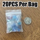 100pcs Sea Beach Glass Beads Mixed Colors Bulk Blue Green Jewelry Pendant Deco