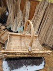 Extra Large Wicker Firewood Basket Handwoven Willow Rustic Log Storage Fireplace