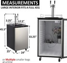 Dual Tap Stainless Steel Beer Kegerator 6 1 Cf Full Size Draft Dispenser 32-50  f