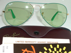 58  14 Vintage B l Ray-ban W0338 Arista green Tone Changeable Aviator Sunglasses
