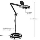 Lightview Pro Magnifying Glass Stand   Light  Magnifying Floor Lamp With 6-wheel
