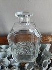 Vintage Clear Glass Liquor Bottle With 2 Horse Emblem On The Front     1 Qt