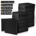 12 48 96 Pack Acoustic Wall Panels Studio Sound Noise Proofing Insulation Foam