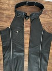 Chaps   Bags  Motorcycle Unisex Chaps   Leg Snaps Zip Black Leather Xl Nwot