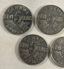 Lot Of 5 Better Canadian Large Cents Nickels 1922 1922 1926 1929 1934 George V 5