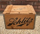Vintage Schlitz Lager X Beer Crate - Schlitz Wooden Crate - Man Cave