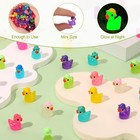 80 Pack Luminous Mini Resin Ducks  Mini Ducks Tiny Duck Miniature Duck Figures W