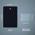 100 Pcs Jewelry Display Cards With 100 Pcs Adhesive Pouches And Clear Bags  N   