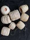8 Partial Spools Vintage Crochet Thread-ivory ecru Mercerized Cotton Sizes 10-30