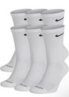 Nike Dri Fit Dry Cushioned Cotton Crew Socks 6 Pairs Large White