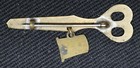 Antique Victorian Sewing Scissors   Thimble Gold Filled Pin Brooch