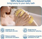4pcs Natural Loofah Sponge 6  Exfoliating Body Scrubber Eco Bath Shower