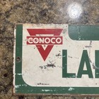 Vintage Conoco  Oil Gas Ladies Restroom Single Sided Metal Sign 1950   s