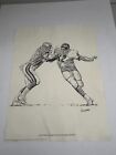 1981 Shell Oil Sketch Print Alan Page Nfl Minnesota Vikings 13 75  X 10 75  Used