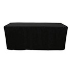 5 Feet Black Tablecloth Fitted Polyester Table Cover Wedding Banquet Event Ta   