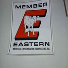 Large Vintage 9 x12  Eastern Bovine Insemination Decal