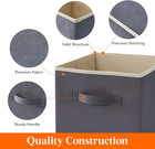 Collapsible Fabric Storage Cubes Bins Set 11 Inch  Foldable Cubby Organizers    