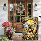 Summer Bee Garden Flags For Outside 12  18 Inch Double Sided Spring Flowers 