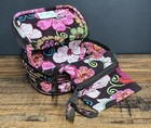 Vera Bradley Floral  Travel Jewelry Makeup Bag Excellent Condition