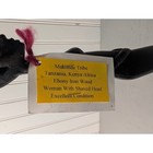 Vintage Hand Carved Ebony Wood African Tribal Woman Shaved Head Sculpture 12 