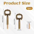 4 Pack Antique Brass Lamp Turn Knob Switch Replacement With 1 2 Extensions - Vi