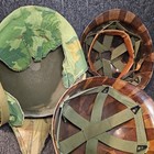 Vietnam War Era Us Army M1 Helmet X2 W  Liner Camo Cover Colonel 1 Star
