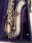 Vintage Silver Plate Buescher Aristocrat Gold Bell Tenor Saxophone Small Bell