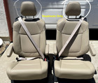 Toyota Sienna Headrests 2021 2022 2023 2024 Second Row Beige Leather- 2 Pcs