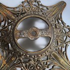 Antique Lamp Base Pl   B Co  Ornate Cast Metal  Pittsburgh Lamp Brass Victorian 