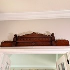 Antique Eastlake Wooden Pediment 52  Overdoor Architectural Salvage Carved Wood