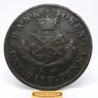 1857 Bank Of Upper Canada Half Penny Token -  c40184nq