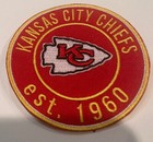 Kansas City Chiefs Vintage Embroidered Iron  On Logo Patch  3 x 3  Awesome  