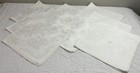 Eight Extra Large Antique Dinner Napkins  Damask Linen  White  Monogram Em