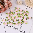 100pcs 15mm Multicoloured Mini Rose Flowers Satin Ribbon Bows Appliques Diy S   