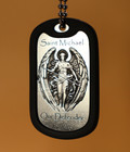 St Michael Deep Engraved Third Dogtag In English