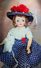 Vintage Madame Alexander Cissy Doll 1957  I Love Lucy Dress Red Hair Hat Poodle