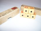 Vintage Rare Chrisloid Top Grade 5 8  Poker Dice Set Bakelite Original Box