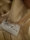  rare  9dot Crib Blanket  Beautiful Yellow Satin  Long Ruffled Trim  vintage 