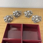 Arthur Court 1995 Bunny Rabbit Napkin Rings In Box Set Of 4