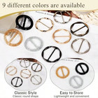 9pc Women T-shirt Clips Knotted Metal Round Buttons Scarf Clip Shirt Accessories