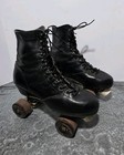 Vintage Chicago Roller Skates Black Silver Cup Fo Mac Wheels Mens Sz 9  W 10 5