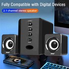 Usb Computer Speakers System Stereo Bass Subwoofer Led For Desktop Laptop Pc New