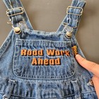 Vintage Bob The Builder 2t Denim Long Overalls Toddler Flannel Hem Carpenter Y2k