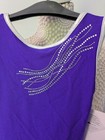 Intermezzo Girls Sleeveless Figure Skating Dress Rhinestone Age 8 Years Purple