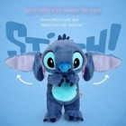 30cm Stitch Breathing Musical Plush Doll Sleep Aid Anxiety Relief Toy Usa Seller