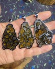 1pc Sericho Pallasite Meteorite Pendant Olive Iron Meteorite From Kenya Necklace